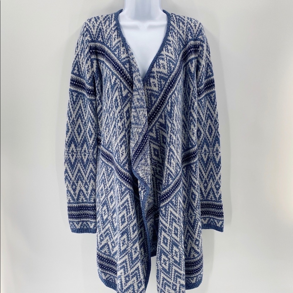 Kaisely Asymmetrical Open Front Cadigan Size M